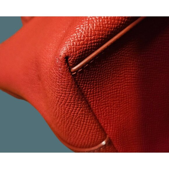 Coach Mini City Zip Tote Crossgrain Leather Red Shoulder Bag- - Picture 7 of 16